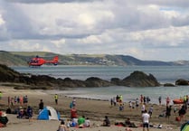 Two airlifts from busy beach