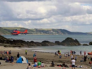 Two airlifts from busy beach