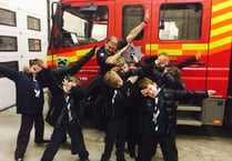 Cubs visit fire station