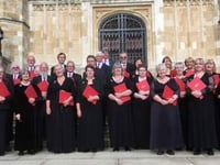 Choir in full voice at Windsor Castle