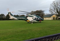 Air ambulance comes to the aid of a man trapped under a lorry in Liskeard