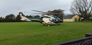 Air ambulance comes to the aid of a man trapped under a lorry in Liskeard