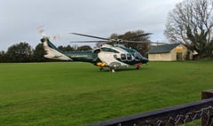 Air ambulance comes to the aid of a man trapped under a lorry in Liskeard