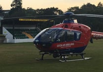 Football match delayed by air ambulance landing on pitch