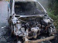 Two vehicle fires in one morning on A38 at Landrake
