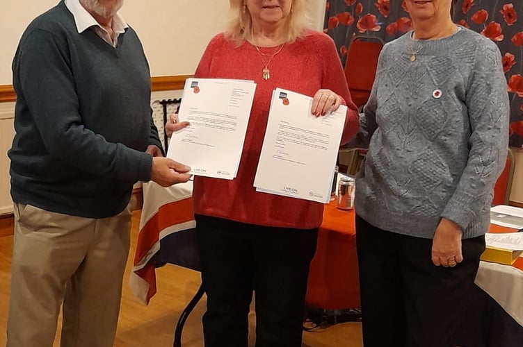 Garfield and Jean Cole at the Royal British legion presentations