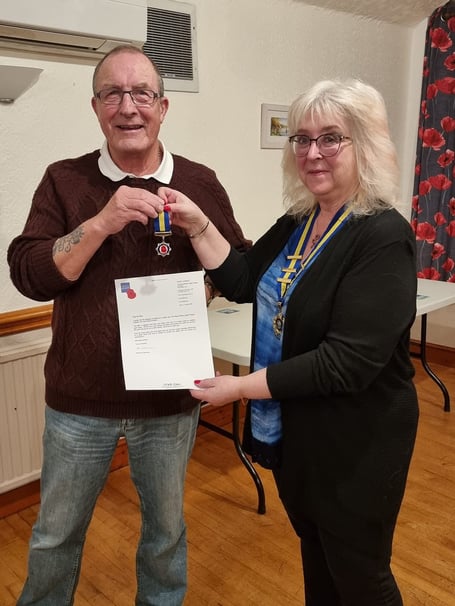 Dave Allen being awarded at the presentations