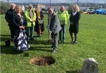 Mayor of Saltash plants a sapling to mark the Platinum Jubilee
