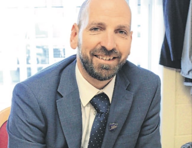 Liskeard School and Community College headteacher Alex Lingard, who is leaving this summer to take up a job closer to his home
