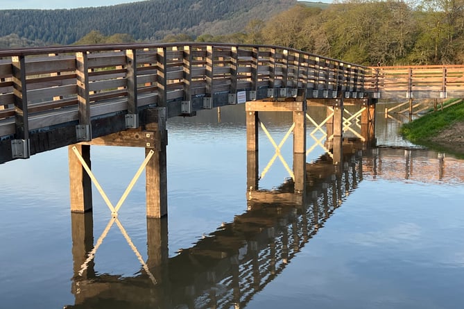 New footbridge at Calstock created as part of the new flood defences