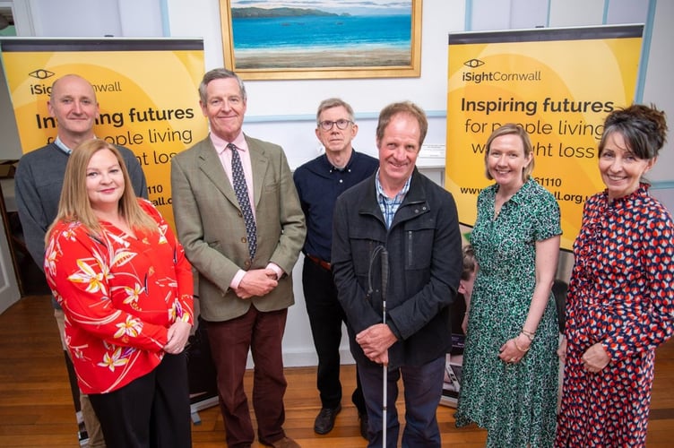 Lord-Lieutenant of Cornwall Col Edward Bolitho with iSightCornwall charity representatives