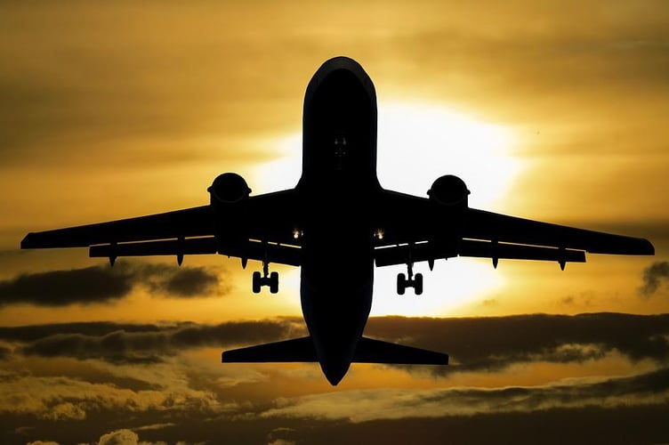 Travelling the world on a aeroplane.
