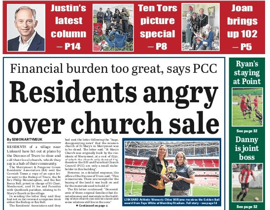 The latest issue of the Cornish Times is on sale now