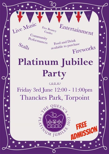 Jubilee celebrations in Torpoint this weekend