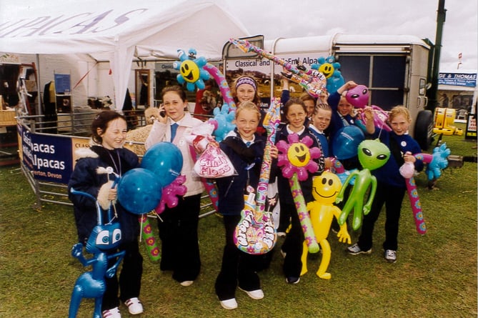Royal Cornwall Show Children with colourful inflatables