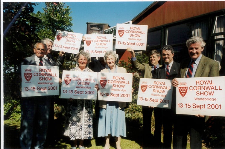 Royal Cornwall Show Royal Cornwall Agricultural Association members and officers promoting the show in 2001