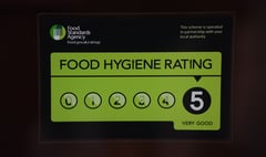 Food hygiene ratings given to 12 Cornwall establishments