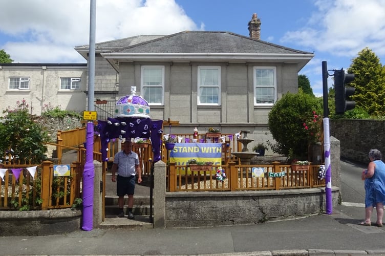 Eventide home frontage decorated for Jubilee