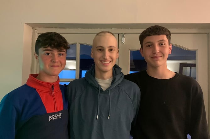 BARNEY’S two good friends Kieran and Charlie who have organised a sponsored walk on the coast path to support the charities that have been helping him