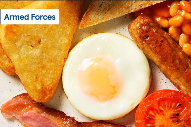 Tesco cooked breakfast for Armed Forces personnel offer promotion