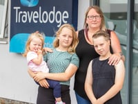 Struggling family forced to live in Travelodge for months