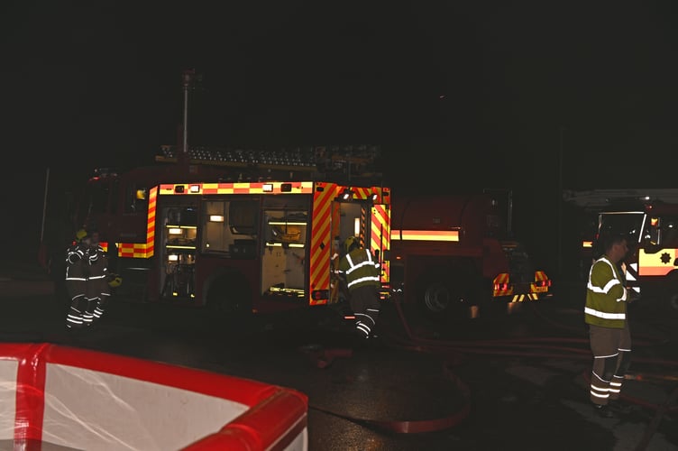 Fire services on the scene of a fire