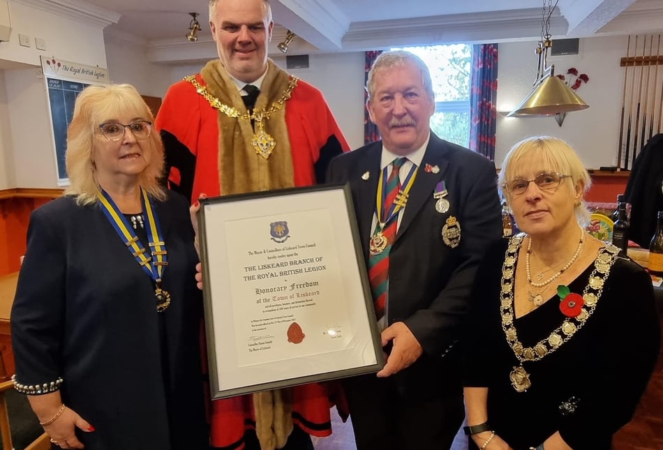 Freedom of the Town parade to be hosted by Liskeard RBL