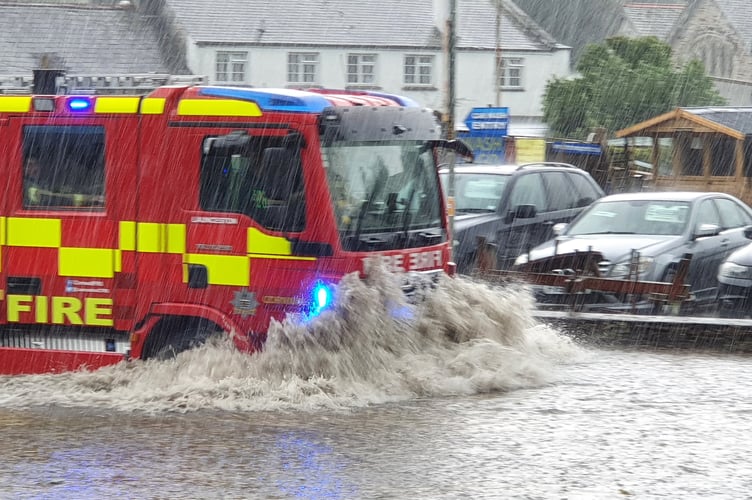 Flooding in Newport Square, Launceston, taken at 3pm Monday, August 15