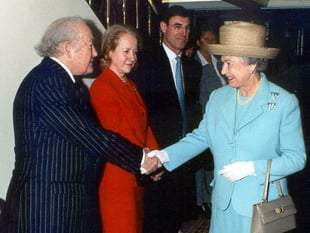 Sir Ray Tindle was honoured to meet Her Majesty
