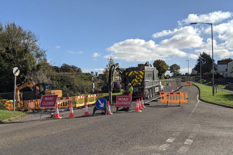 THE ST Cleer Road into Liskeard which is set to be closed until December 23 