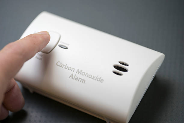 Carbon monoxide alarm stock image.