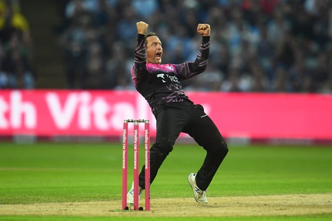 BIRMINGHAM, ENGLAND - SEPTEMBER 18: during the Final of the Vitality T20 Blast match between Somerset and Kent at Edgbaston on September 18, 2021 in Birmingham, England.  (Photo by Harry Trump/Getty Images)