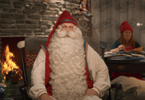 Santa Claus delivers Christmas message to the world