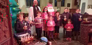 Blow up Santa at Christingle!