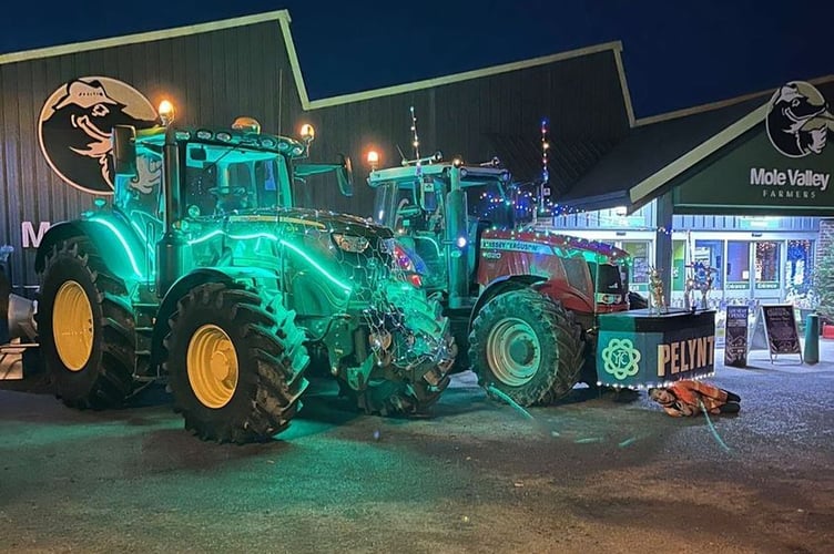 GETTING ready to set off on the Tinsel Tractor Run