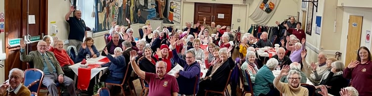 Some of the Senior Citizens at their New YearÕs party in Callington Town Hall