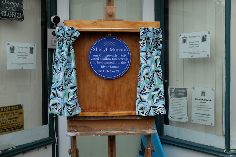 The blue plaque 