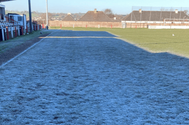 Frozen pitch at Saltash