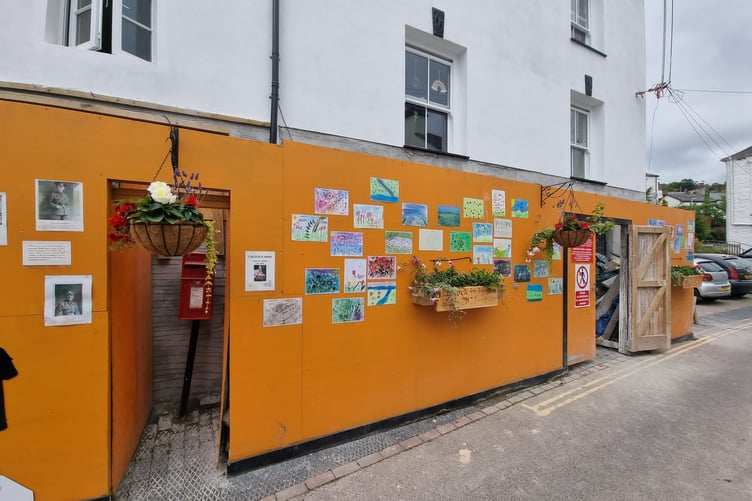 THE post box on Fore Street, Calstock,
which the local council says was removed
without warning in September last year