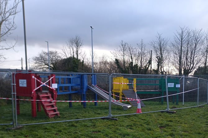 Callington play park will be closed until essential maintenance work can be completed 