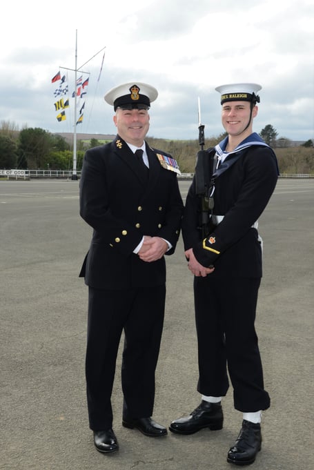 Father and son are reunited at passing out parade