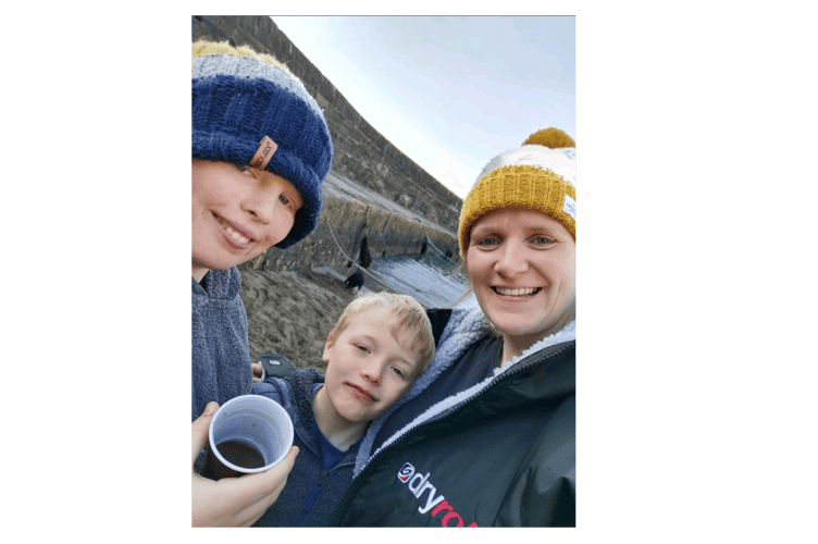 Nicola, who died aged 39 in January, with her sons Jack and Brad