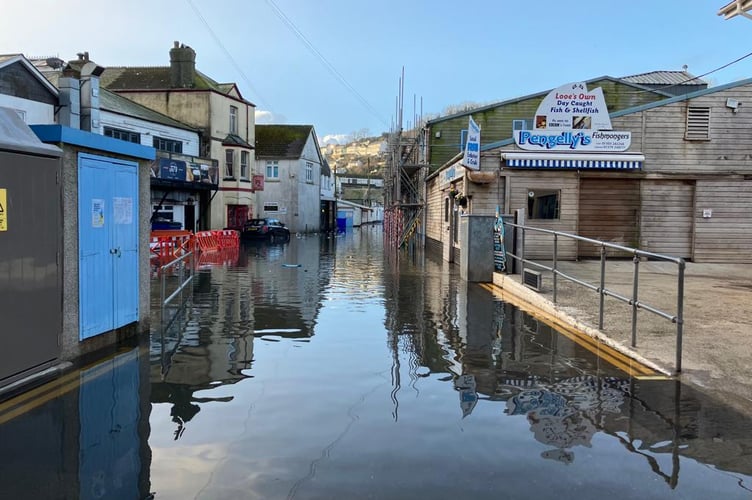 Recent flooding in Looe