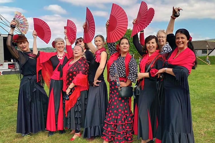 Flamenco dancers with Mercedes Romero at last year’s MayFest   