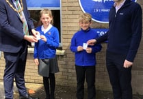 Pupils presented with coronation badges