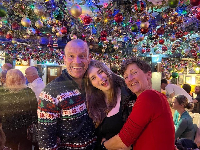 HANNAH Pearce, from Liskeard, and her dad Neil Pearce, from Looe, were both diagnosed with the same rare incurable blood cancer three years apart. They are pictured with Hannah’s daughter, 15-year-old Tegen