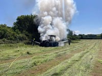 Fire crews extinguish 'well alight' tractor in accidental blaze 