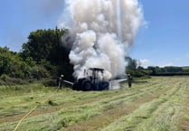 Fire crews extinguish 'well alight' tractor in accidental blaze 