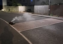 Bag of burning hay found on road in Saltash 