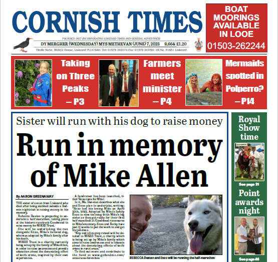 What's in this week's Cornish Times